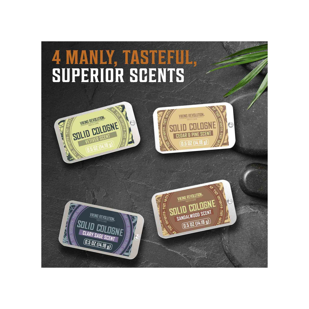 Viking Revolution Solid Balm Colognes (4‑Pack)
